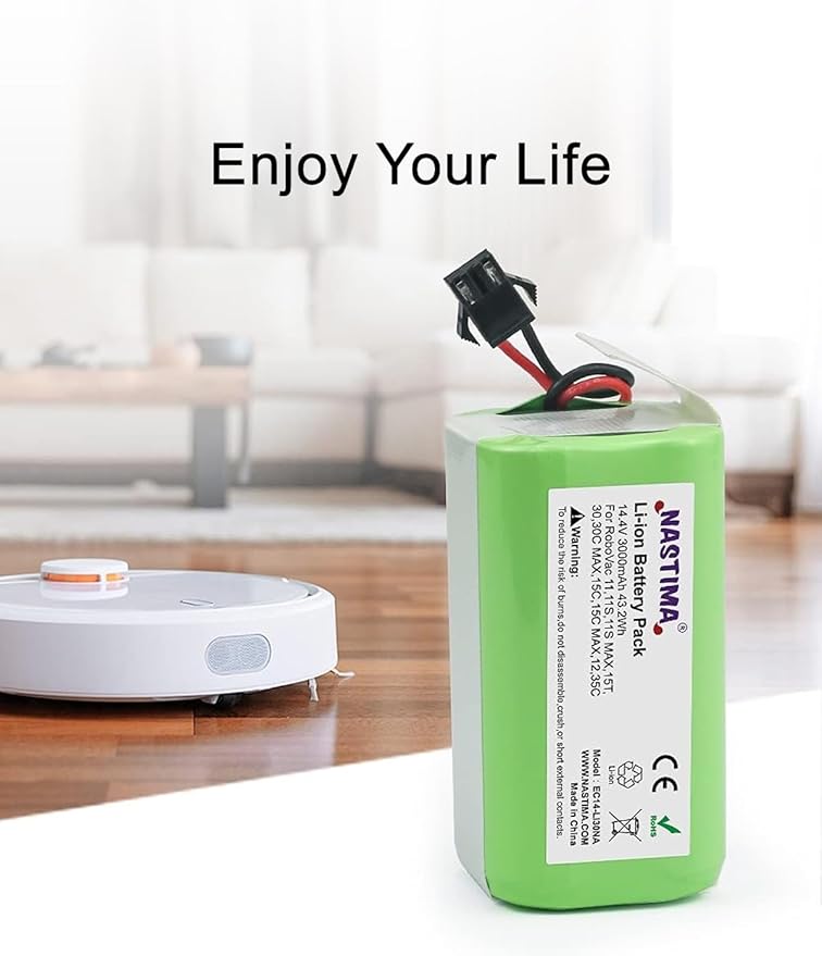 NASTIMA 14.4V 3000mAh Replacement Battery for Eufy Robovac 11 11S MAX 15C MAX 20C 30C MAX G10 G20 G30, for Ecovacs Deebot N79S,N79,DN622 N79SE,N79W, and Tesvor X500