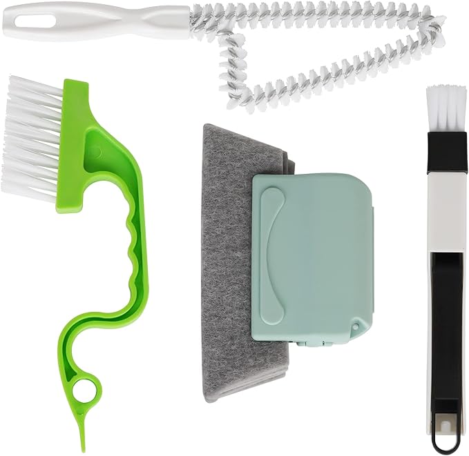 Trycooling Hand-held Groove Gap Cleaning Tools Door Window Track Kitchen Cleaning Brushes (4 Pcs)
