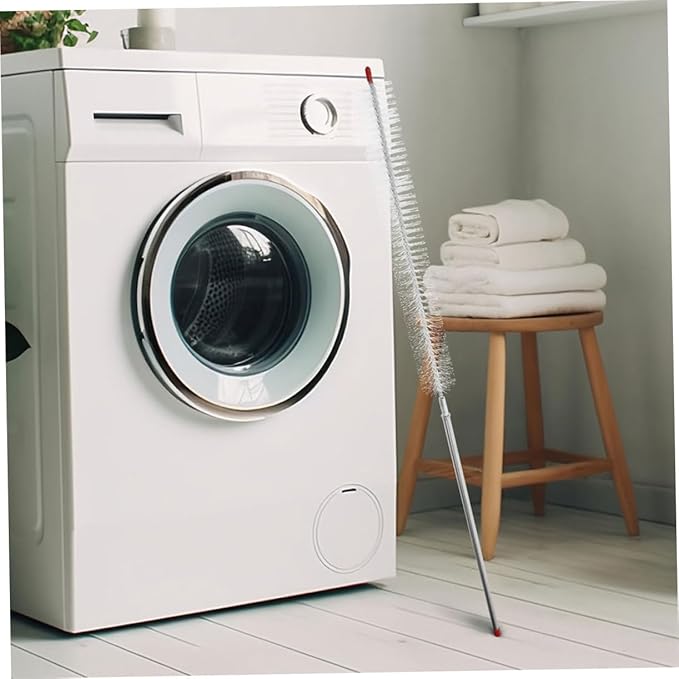 ULTECHNOVO 2Pcs Stainless Steel Washing Machine Cleaner Brush with Long Handle for Deep Cleaning Appliances Dryer Lint Brush for Efficient Vent and Refrigerator Maintenance