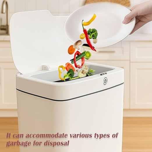 Two Green Smart Sensor Trash cans with a Capacity of 3.2 gallons, Supporting Multiple Opening Methods, Waterproof Design, Anti Odor Design, Fast Response, Suitable for Kitchens,bedrooms,Offices, etc