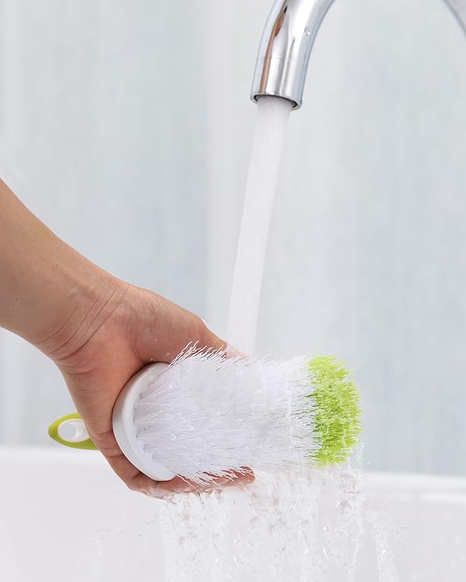 Scrub Brush for Cleaning, Heavy Duty Shower Scrubber with Stiff Bristles for Tub, Sink, Floor, Tile, and Carpet Scrubbing, 3 Pack