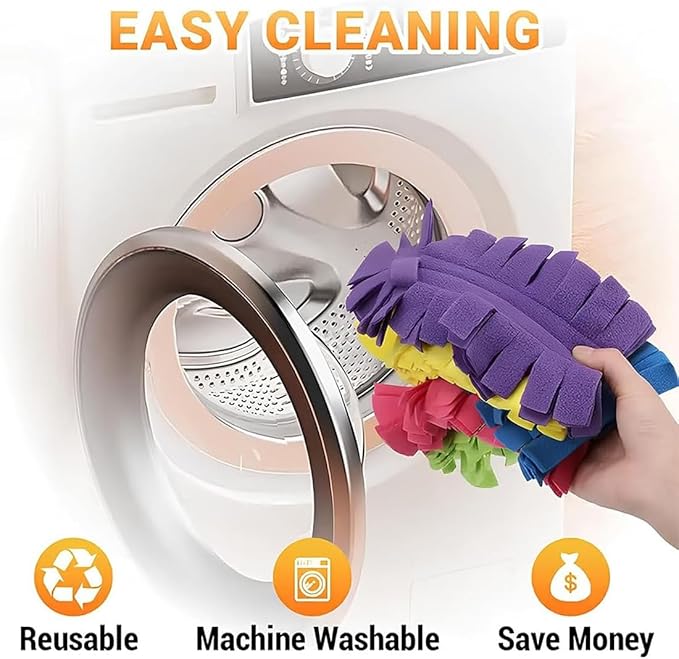 360° Electrostatic Duster Refills — The Sustainable Choice for a Dust-Free Home, Washable Reusable Duster Pads with Microfibers, Heavy Duty Dusters for Cleaning (1 Handle + 4 Refills)