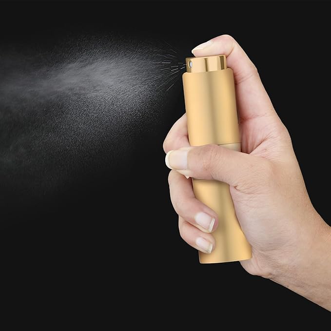Perfume Travel Refillable Atomizer Bottle: Cologne Spray Mini for Refill - Empty Fragrance Sprayer for Men - Large Size 20ML Black