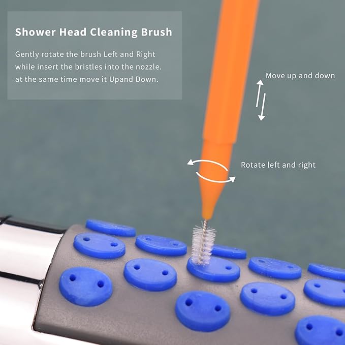 Shower Head Cleaning Brush, Shower Head Cleaning Tools Showrhead Picks Shower Head Cleaning Brush Anti Clogging Cleaning Brush for Small Holes Gaps Nozzles Crevices Jewelry Cleaning