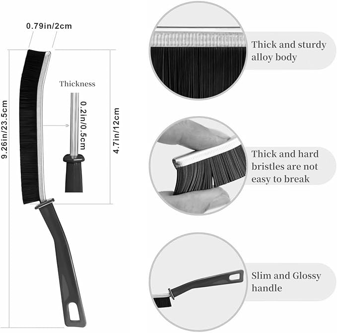 5 PCS Crevice Cleaning Brush,Hard Bristle Crevice Cleaning Brush,Crevice Cleaning Tool is Effective to Clean The Small Gap of Kitchen, tolilet and Windows. (5pcs)