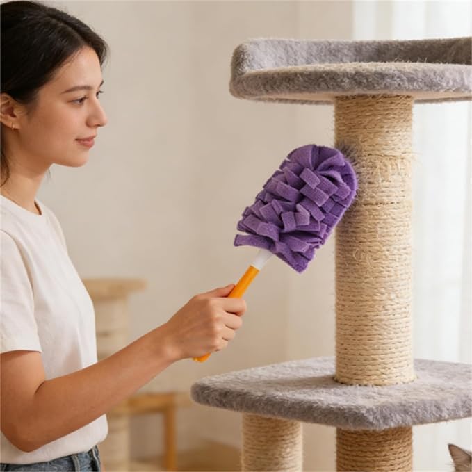 360° Electrostatic Duster Refills, The Sustainable Choice for a Dust-Free Home, Washable Duster Refills Reusable, Duster Refills Washable for Hand Duster, High-Density Microfiber (6 Refills)