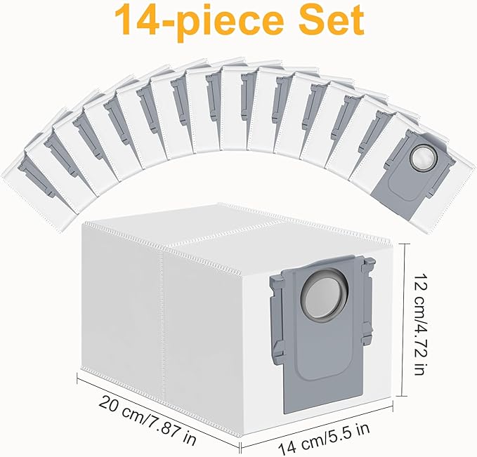 RUKHOOL QV 35A Dust Bags for Roborock Qrevo S5V/ Saros 10R / QRevo Edge/Qrevo Curv/Qrevo S Vacuum Bags for S8 MaxV Ultra/ S8 Max Ultra Qrevo/Qrevo MaxV/Pro/Qrevo Slim Dirt Collector Replacement Parts