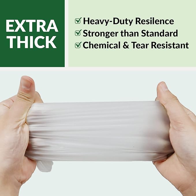 GORILLA SUPPLY Disposable Heavy Duty Vinyl Gloves, Large, 300 Count, BPA Free, Food Safe, Powder Free