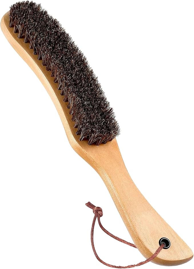 Felt Clothes Hat Brush lint Remover,Large Black Walnut Wood Handle,Boar Bristle Lint Brush for Shoes Suits, Cashmere, Wool, Velvet, Suede and Pet Hair,Easily Removes Lint Dust, Fuzz