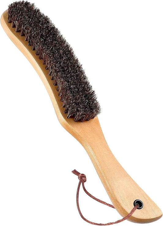 Felt Clothes Hat Brush lint Remover,Large Black Walnut Wood Handle,Boar Bristle Lint Brush for Shoes Suits, Cashmere, Wool, Velvet, Suede and Pet Hair,Easily Removes Lint Dust, Fuzz