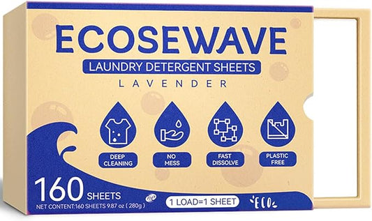 Laundry Detergent Sheets, 160 sheets, Fresh linen Scent, Hypoallergenic and Eco-Friendly Laundry Strip, Perfect for Travel Camping,Apartments, Dorms
