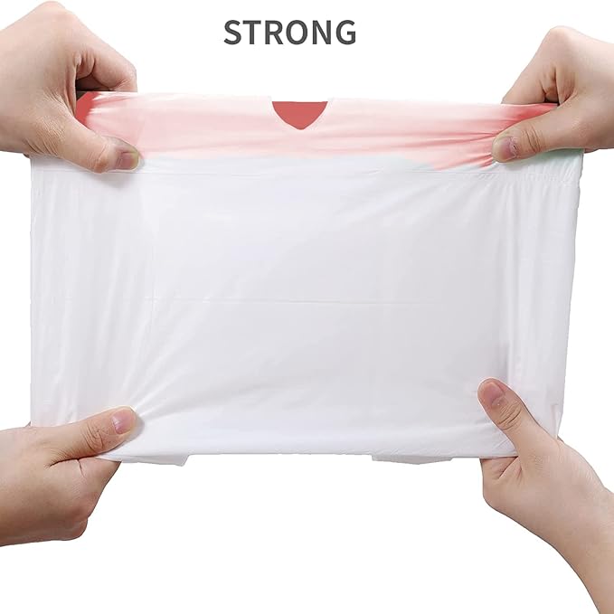 39 Gallon Lawn & Leaf Trash Bags Drawstring, 50 Count, Heavy Duty White & Unscented Plastic Bags, Multi-purpose Garbage Bags for Home Commercial, Outdoor, Construction, Industrial