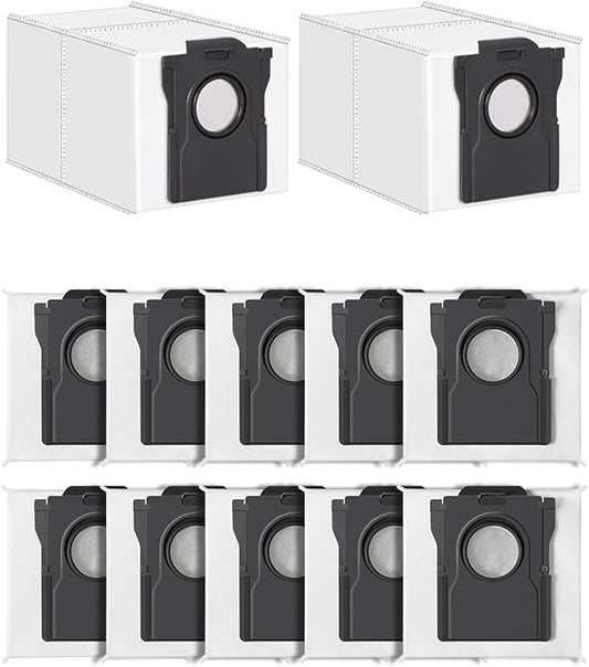 Replacement Vacuum Bags - 3.2L Large Disposable Dust Bag For Dreame X40 Ultra/X30 Ultra/L40 Ultra/L10s Pro Ultra/L10s Ultra Gen2 Vacuum Dust Bags, 12 Pack X40 Ultra Vacuum Cleaner Dust Bags, White