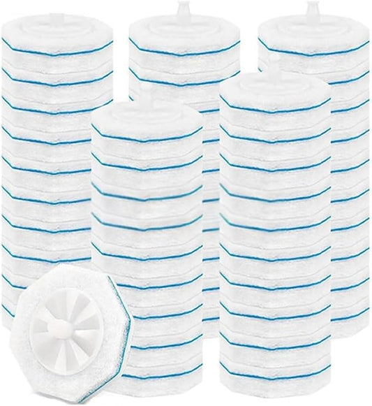 50 PCS Disposable Toilet Brush Refills Compatible with Most Toilet Wand Refills for Home and Bathroom Cleaning Detergent