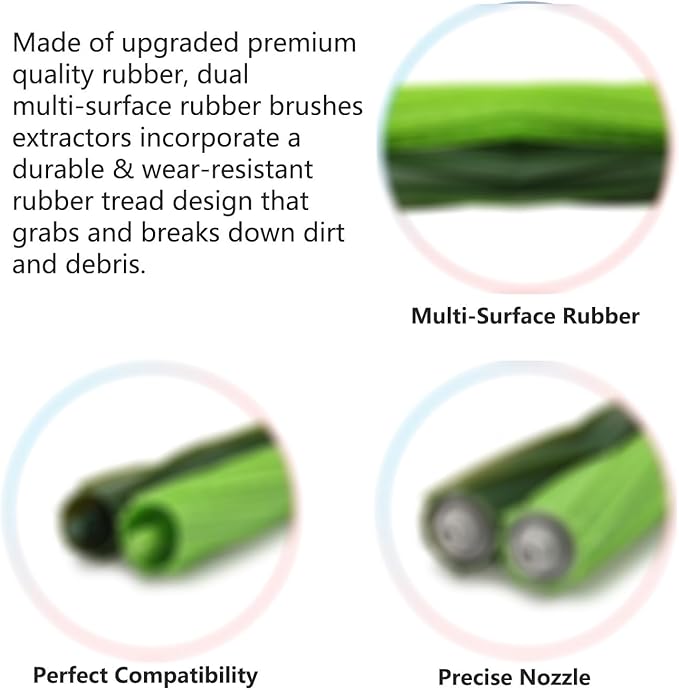 2 Set of Roller Brush & 10 Filters & 4 Mop Pads & 10 Side Brushes Replacement Parts Accessories Compatible with iRobot Roomba Combo i5 i5+ j5 j5+ Robot Vacuum Cleaner