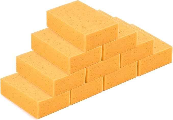 10 Pcs Large Sponge Bulk, 7.1 x 4.7 x 2 Inch Large Cellulose Sponges, Super Absorbent and Non-Scratch, Handy Sponges Cleaning for Kitchen, Bathroom, Countertops, Car Wash