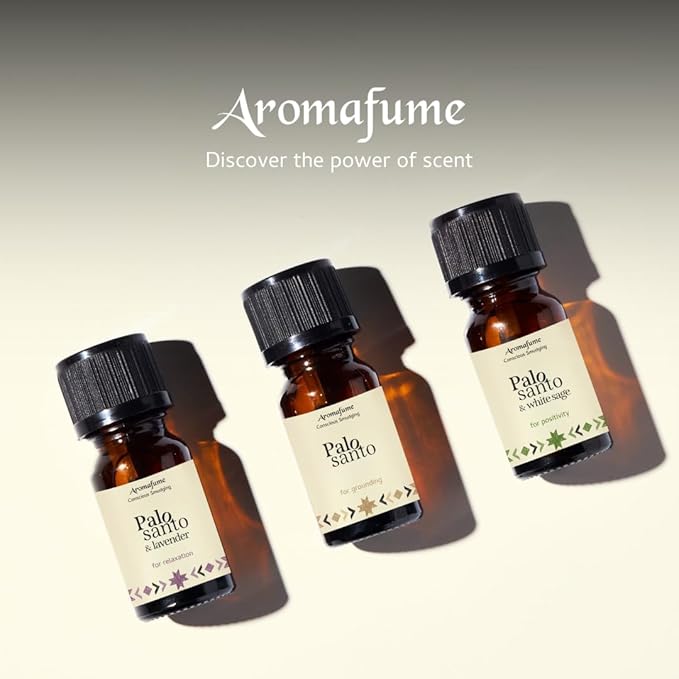 Palo Santo & Cinnamon Essential Oil Diffuser Blend by Aromafume | 3 x 10ml / 0.33 fl oz l Aromatherapy Oil for Smokeless Smudging | Natural Air fresheners for Home | Spiritual Meditation Accessories