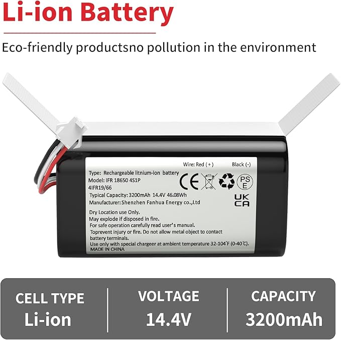 JIIKER Replacement Battery Compatible with eufy G40 Series,G30 Series,RoboVac 11/11S/11S+/11S MAX/12/15C/15C MAX, G10 Hybrid, G20, G30, G35, G35+,RoboVac Vacuum