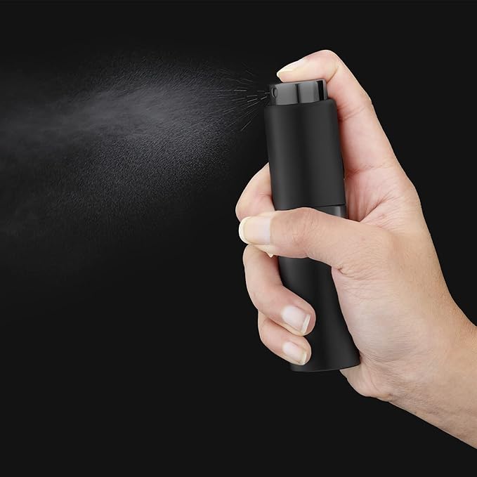 Perfume Travel Refillable Atomizer Bottle: Cologne Spray Mini for Refill - Empty Fragrance Sprayer for Men - Large Size 20ML Black