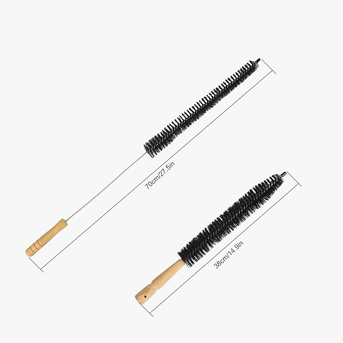Dryer Vent Cleaner Brush Kit - 15 inch and 27.5 inch Clothes Dryer Lint Vent Trap Cleaning Brush, 380mm and 700mm Flexible Lint Remove for Household Dust Cleaning
