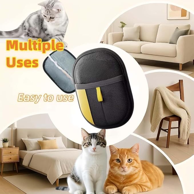 Pet Hair Removal Glove Reusable Electrostatic Gloves Pet Hair Remover for Cats Dogs Carpet Couch 2025 New Grooming Glove Tool（2PCS）