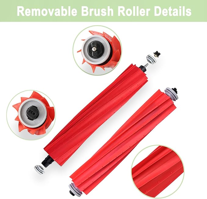 17 Pack Roborock Q7 Replacement Parts Compatible for Roborock Q7 Q7+ Q7 Max Q7 Max+ Vacuum Cleaner,1 Main Brush, 4 Filter, 4 Side Brush, 4 Mop Cloth, 4 Dust Bag