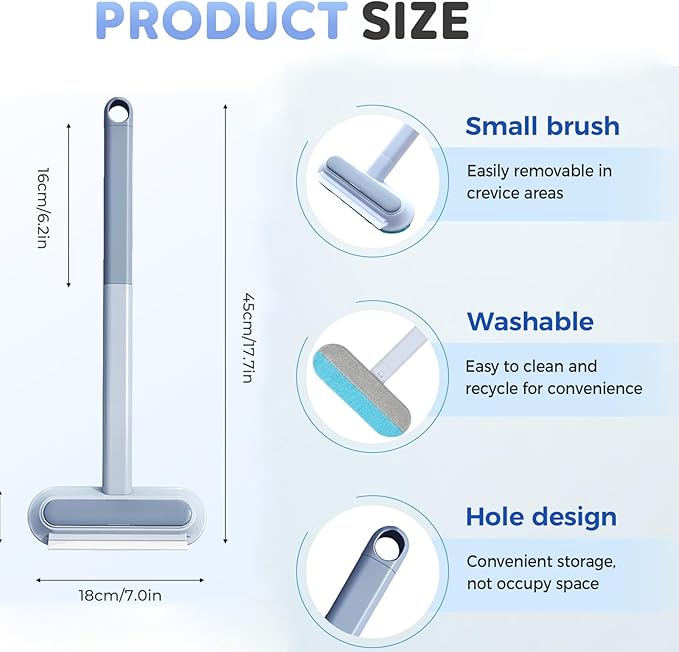 Multifunctional Pet Hair Remover, 2025 4 in 1 Washable Long Handle Cat and Dog Hair Removal Brush,Adjustable Lint Brush for Furniture, Couch, Carpet, Clothes and Laundry (2)