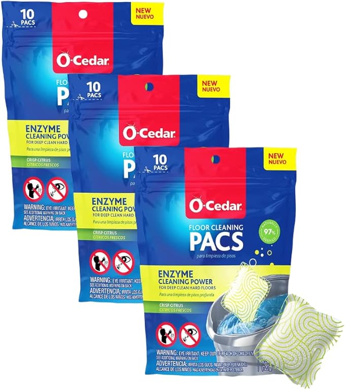 O-Cedar Floor Cleaning 30ct Pacs Citrus Scent 10ct (3-Packs)