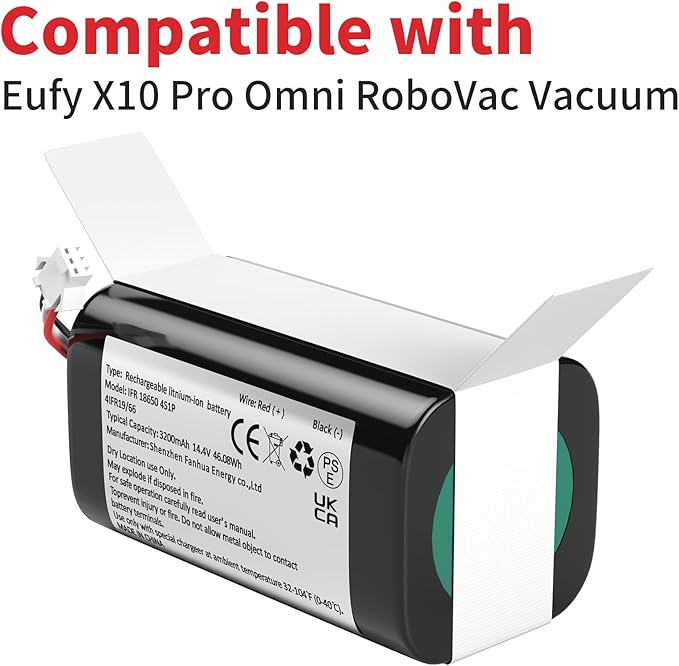 JIIKER Replacement Battery Compatible with eufy G40 Series,G30 Series,RoboVac 11/11S/11S+/11S MAX/12/15C/15C MAX, G10 Hybrid, G20, G30, G35, G35+,RoboVac Vacuum