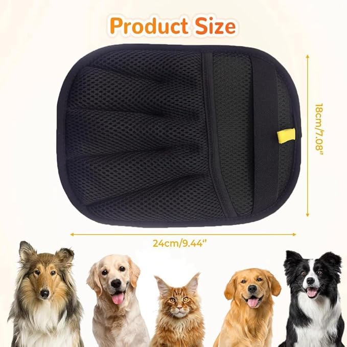 Orebog 2PCS Pet Hair Remover, Electrostatic Pet Hair Removal Gloves, Reusable Cat & Dog Hair Remover for Couch, Furniture, Carpet, Curtain, Upgraded Animal Fur Removal Tool, Cat Grooming Gloves