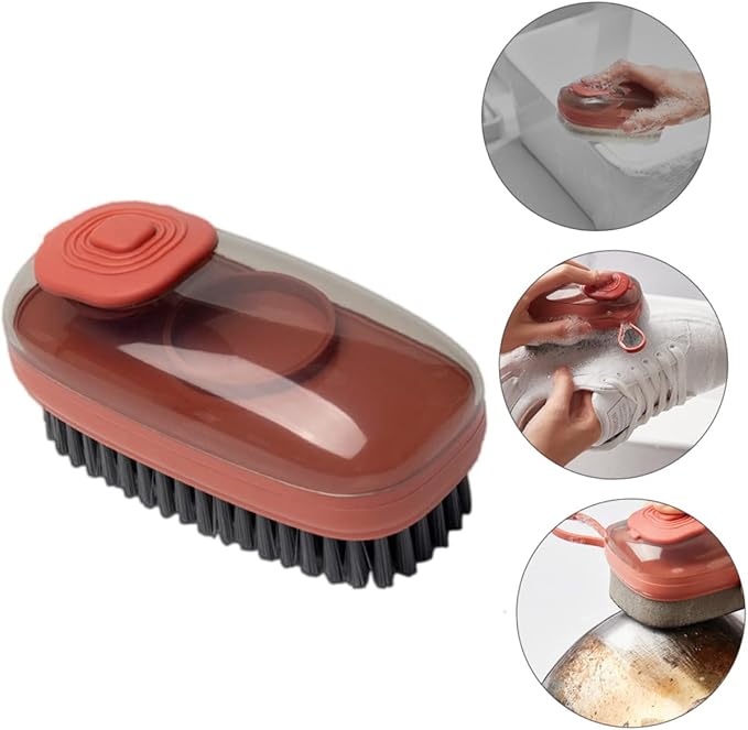 1pc Hydraulic Brush for Kitchen Laundry Hard Bristled Pot Brush Non-Slip to Store Design