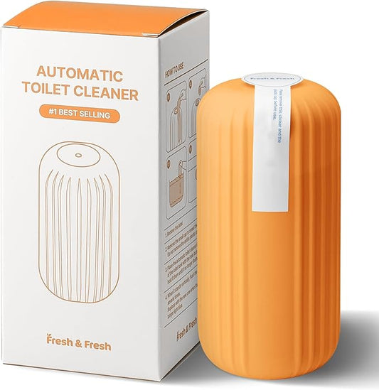 Fresh & Fresh Automatic Toilet Bowl Cleaners (Sunset Orange) - 6 Bottles(UPTO 2500 FLUSHES/Bottle), Commercial and Residential Toilet Cleaner 3-4 MONTH Lasting Toilet Bowl Cleaner Bottle