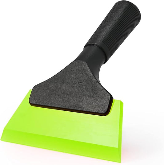 EHDIS Small Squeegee 5 inch Rubber Window Tint Windshield Scraper for Car,Glass, Mirror, Shower, Door,Bathroom Cleaning (Green)