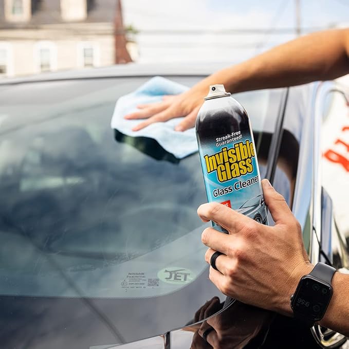 Invisible Glass 91164-3PK Premium Aerosol Glass Cleaner Spray for Car Windshields and Windows, Automotive and Home Window Cleaner, Streak-Free, Ammonia-Free, Tint-Safe – 19 oz (Pack of 3)