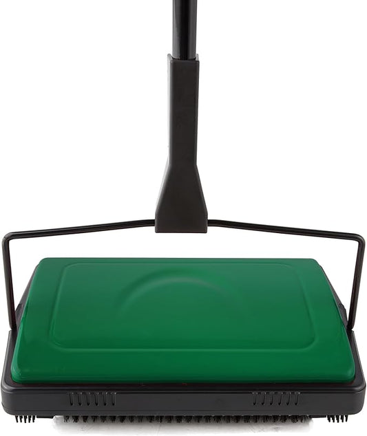 Yocada Carpet Sweeper Cleaner for Home Office Low Carpets Rugs Undercoat Carpets Pet Hair Dust Scraps Paper Small Rubbish Cleaning with a Brush Green