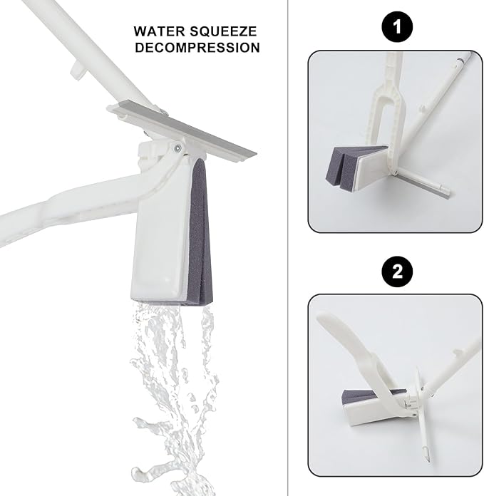Cabilock Small Self-Wringing Sponge Mop for Adults Strong Water Absorption Mini Cleaning Tool for Tiles Glass Floors Portable Wet Mop for Small Areas Cultivates Ability