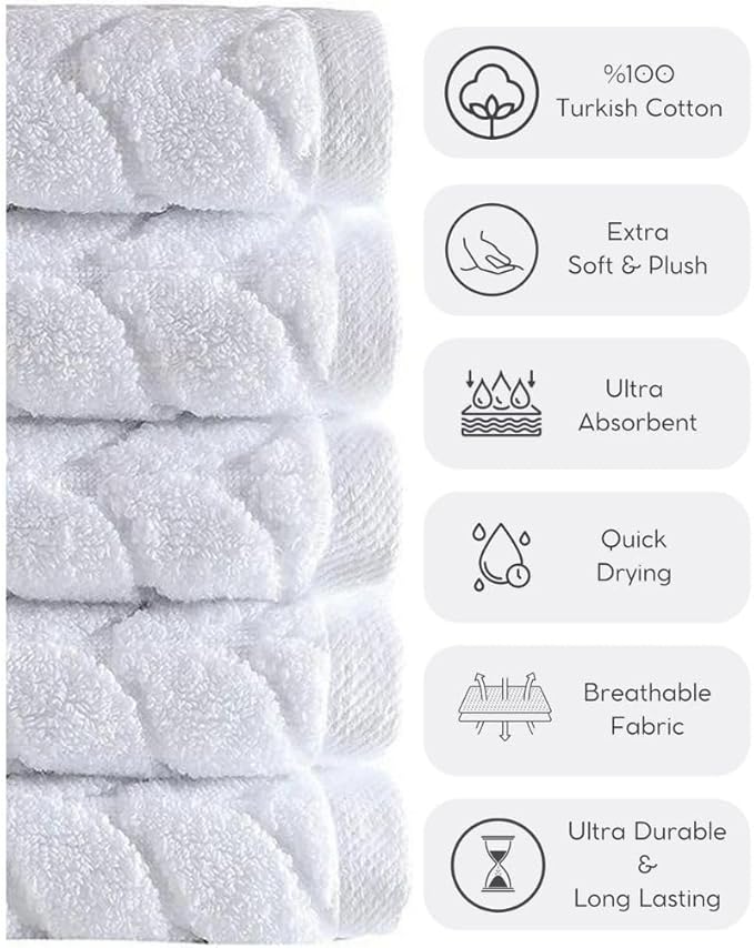 BAGNO MILANO Turkish Bath Towels, Soft Plush Jacquard Luxury Bath Towels, Quick Dry Towel Set (Navy, Bath Sheet)