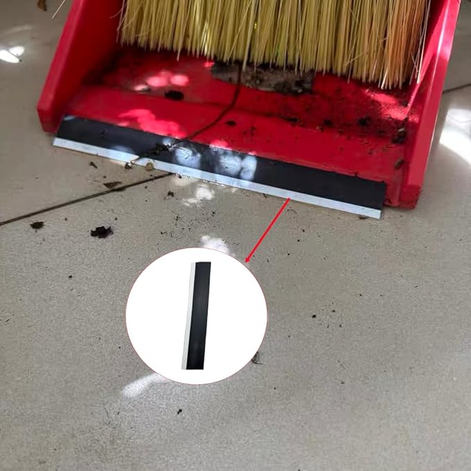 6 Pcs Dustpan Edge Replacement, 26cm Garbage Shovel Rubber Lip Strip for Dustpan