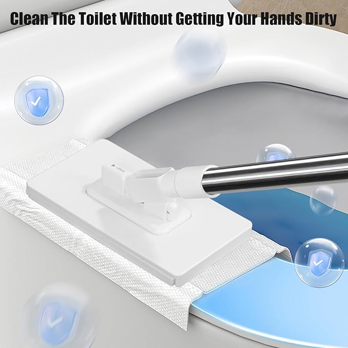Snap Grip Mini Mop, Retractable Gap Dust Cleaner Flat Mops with Locking Head & Sweeping Cloths, 360 Rotating Head, Includes 10 Cleaning Cloths for Kitchen (1set Mop+ 10 Cloths)