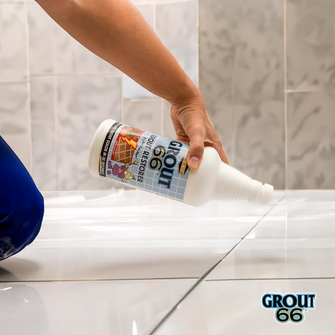 Armchem Grout66: Grout and Tile Cleaner with Low-Odor, Non-Fuming Formula Ideal for Heavy-Duty Cleaning, Quick Touch-Ups, and Tile Maintenance. This Three Quarts Kit ensures Effortless Cleaning.