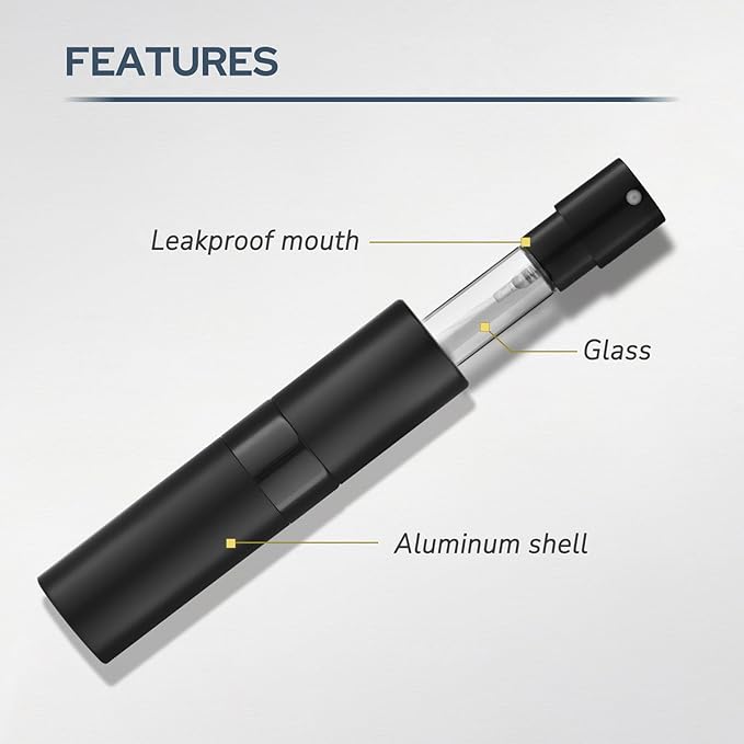 Perfume Atomizer Travel Bottle Refillable: Cologne Sprayer Portable for Men - Mini Spray Empty for Refill - 8ml Small Size Yellow