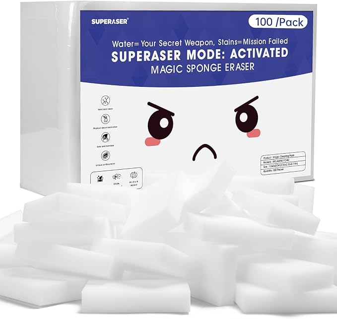 Ultra-100 Durable Magic Sponge Erasers, Whole Home Clean 0 Toxins