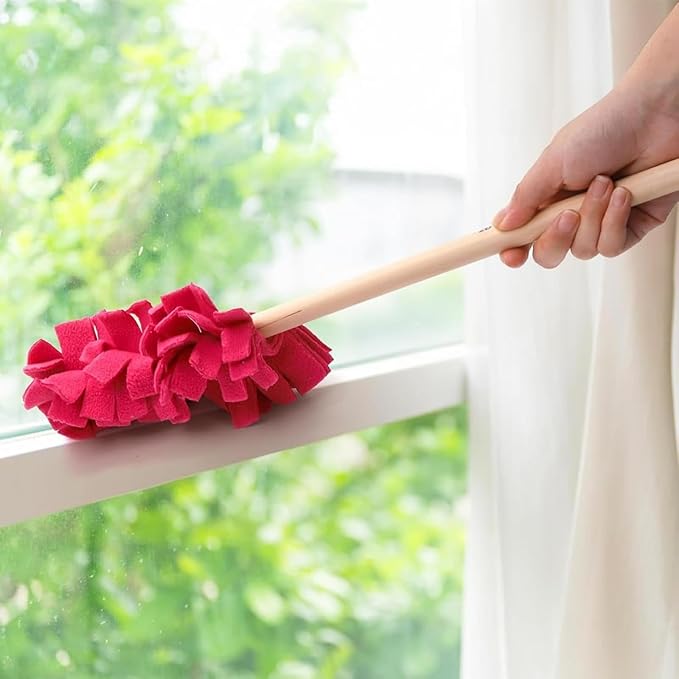 360° Electrostatic Duster Refills — The Sustainable Choice for a Dust-Free Home, Washable & Reusable, High-Density Microfiber (1 Handle + 4 Refills)