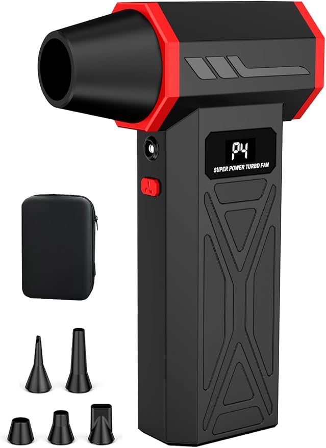 Aicevoos AS-S50 Electric Air Duster-130000RPM Super Power Cordless Air Duster, 4-Gear Adjustable Mini Blower with Fast Charging, Dust Blower for Computer, Keyboard, House, Outdoor and Car