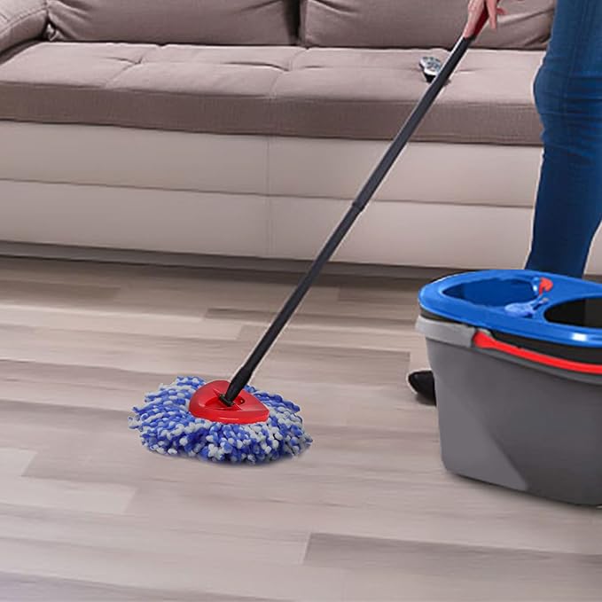 Spin Mop Replacement Head - 4 Pack RinseClean Mop Refills Compatible with O-Cedar Triangle Spin Mop, Microfiber Mop Replace Head Easy Cleaning Floor Head Mop (for 2 Tank System ONLY)