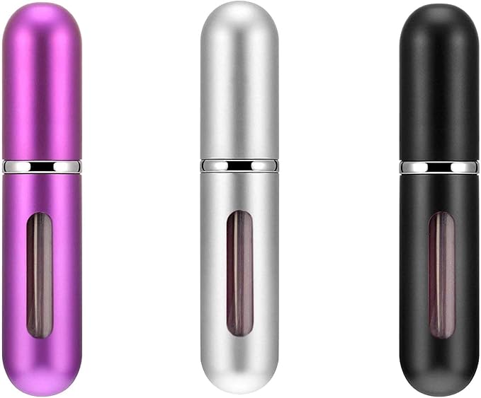 Portable Perfume Storage Bottle Refillable atomizer spray compact travel size up to 70 sprays easy refill fine mist TSA approved leak proof (Green)