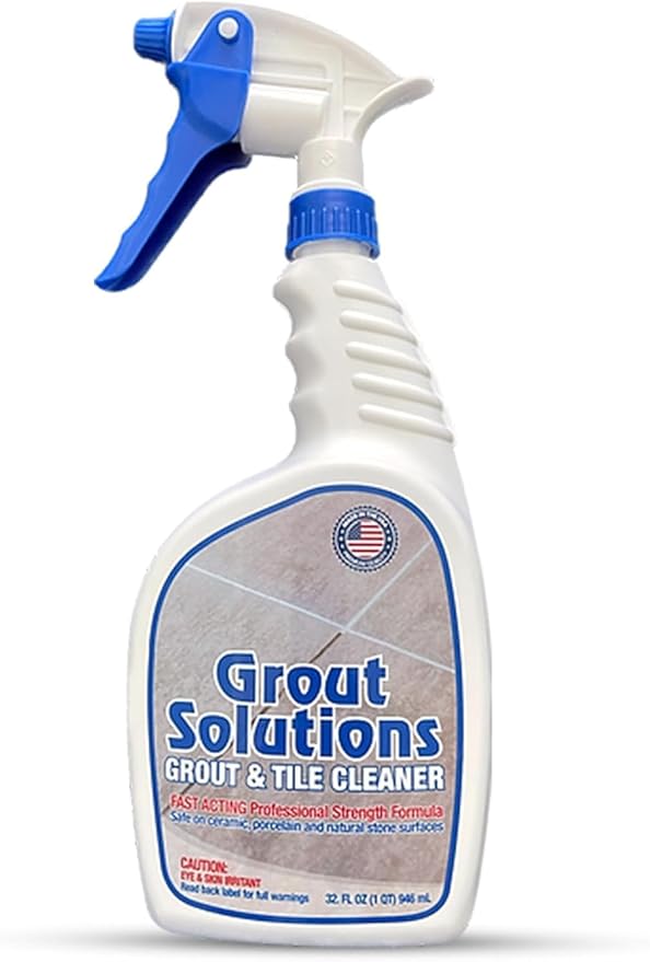 Grout Solutions Professional-Grade Grout Cleaner for Tile, Ceramic, Porcelain & Marble – Acid-Free Formula for Safe, Deep Cleaning and Stain Removal