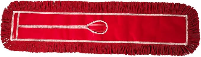 Tidy Tools Commercial Dust Mop Replacement Head – 36 x 5 in. Cotton Nylon Reusable Mop Head – Industrial Dust Mop Refill for Floor Cleaning & Janitorial Supplies, Red