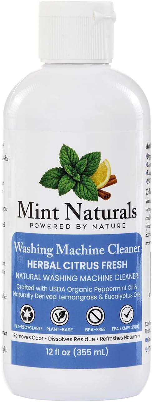Clean Cycle Washing Machine Cleaner & Deodorizer – HE Front & Top Load Washer Odor Remover – 12 oz Made in USA