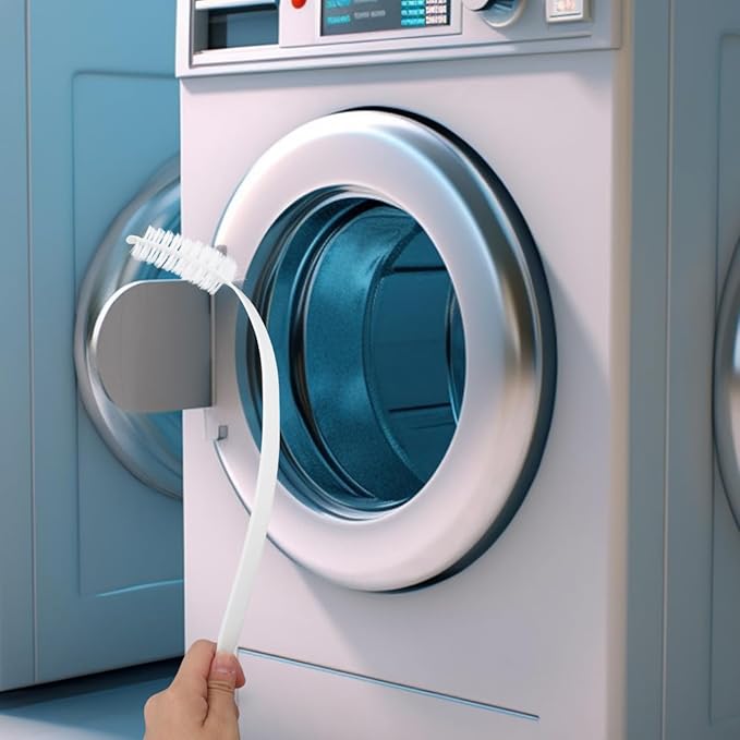 Luxshiny Washing Machine Cleaning Brush Set 2 Pcs Front Load Washer Drum Cleaner with Soft Bristles Flexible Slit Design for Household Laundry Maintenance